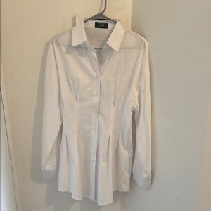 White Button-Up Shirt by CKD